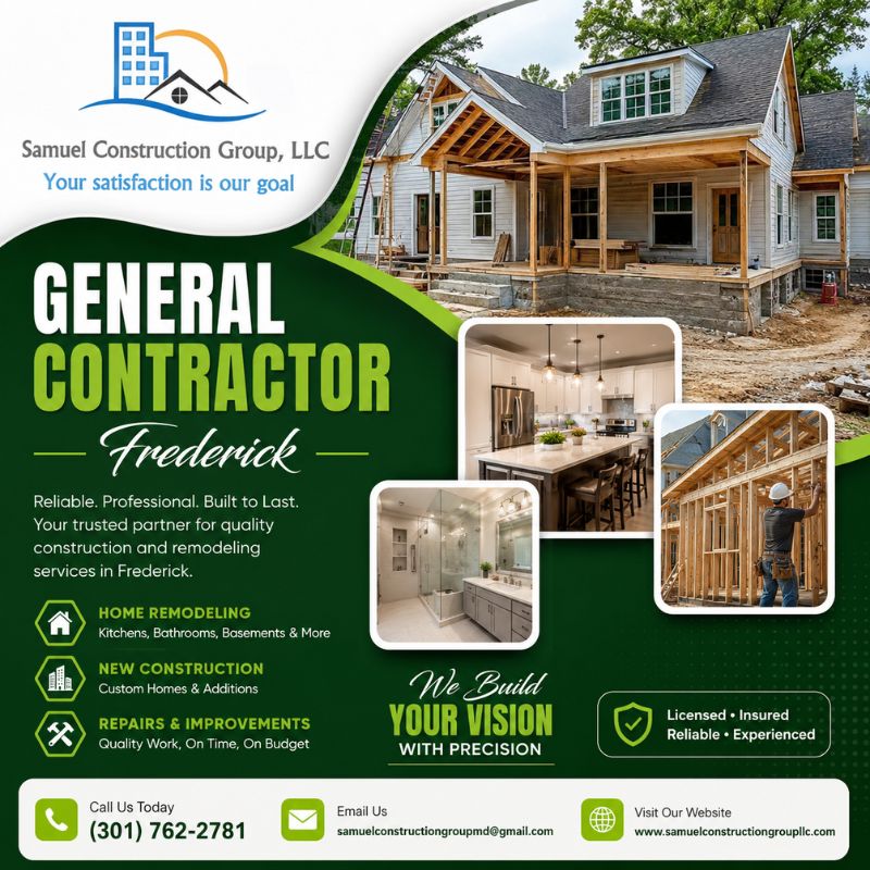 Professional General Contractor Frederick | Remodeling & Renovation Experts