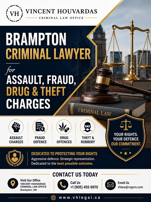 Brampton Criminal Lawyer for Assault, Fraud, Drug & Theft Charges